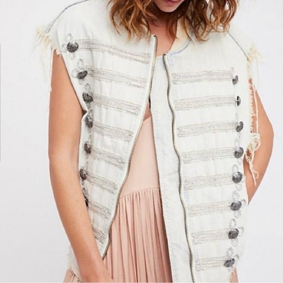 Free People Jean Vest - Picture 2 of 9